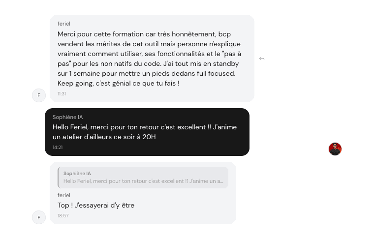 Témoignage de Feriel : beaucoup vendent les mérites de l'outil mais personne n'explique vraiment comment l'utiliser, le pas-à-pas pour les non-codeurs change tout