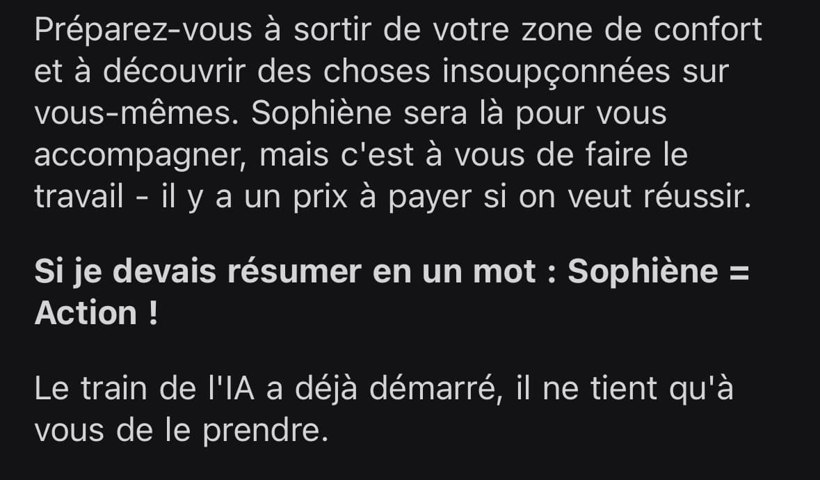 Témoignage de Zak IA : Sophiène égale action, le train de l'IA a déjà démarré